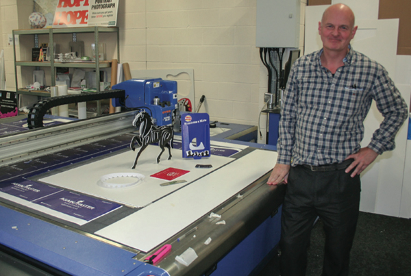 Flexpress managing director Steve Wenlock with his?X7 1624T table.