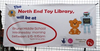Donated banners bring boost to toy library