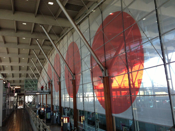 Riding high at the train station
