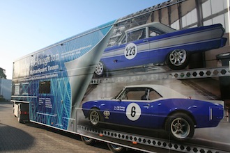 Brilliant Media handles race car trailer wrap project