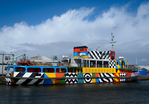 Contra Vision adds razzle dazzle to Mersey Ferry