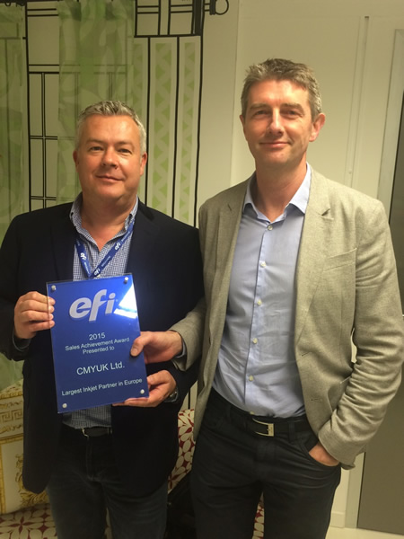 CMYUK wins EFI European Sales Partner of the Year title