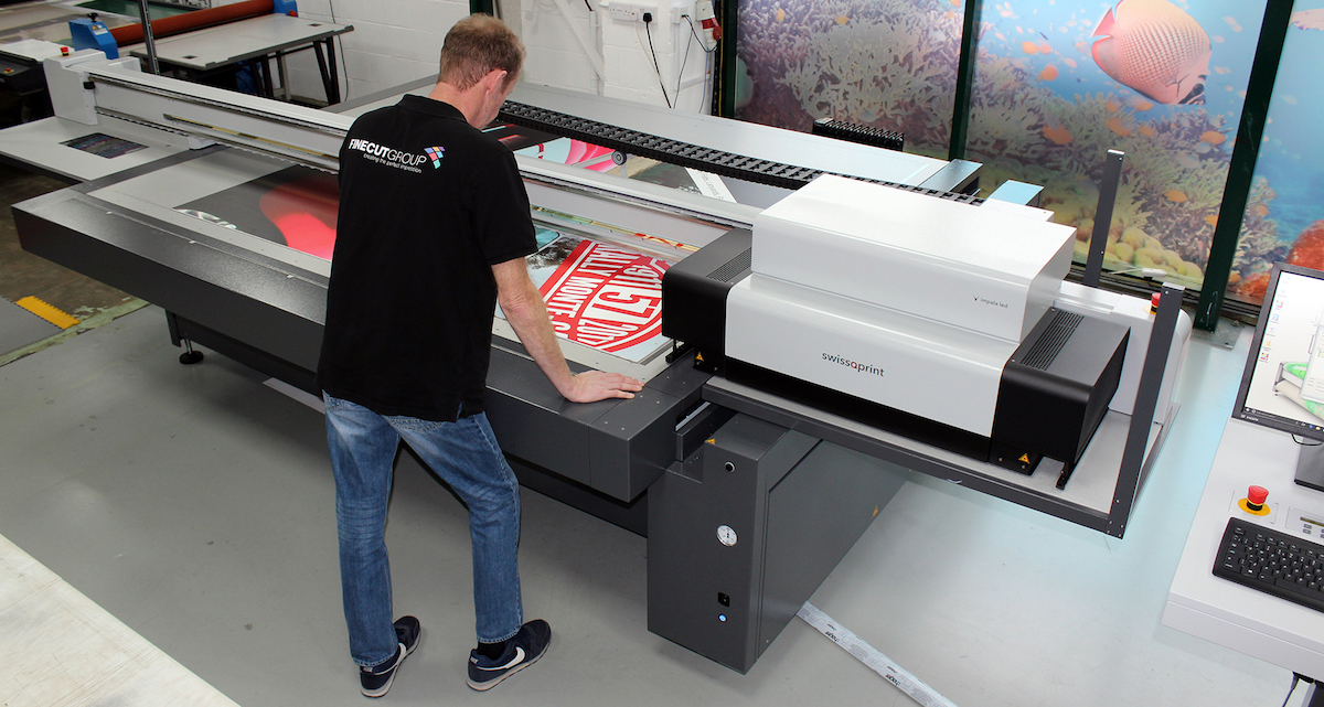 Fine Cut makes a first with swissQprint Impala LED printer