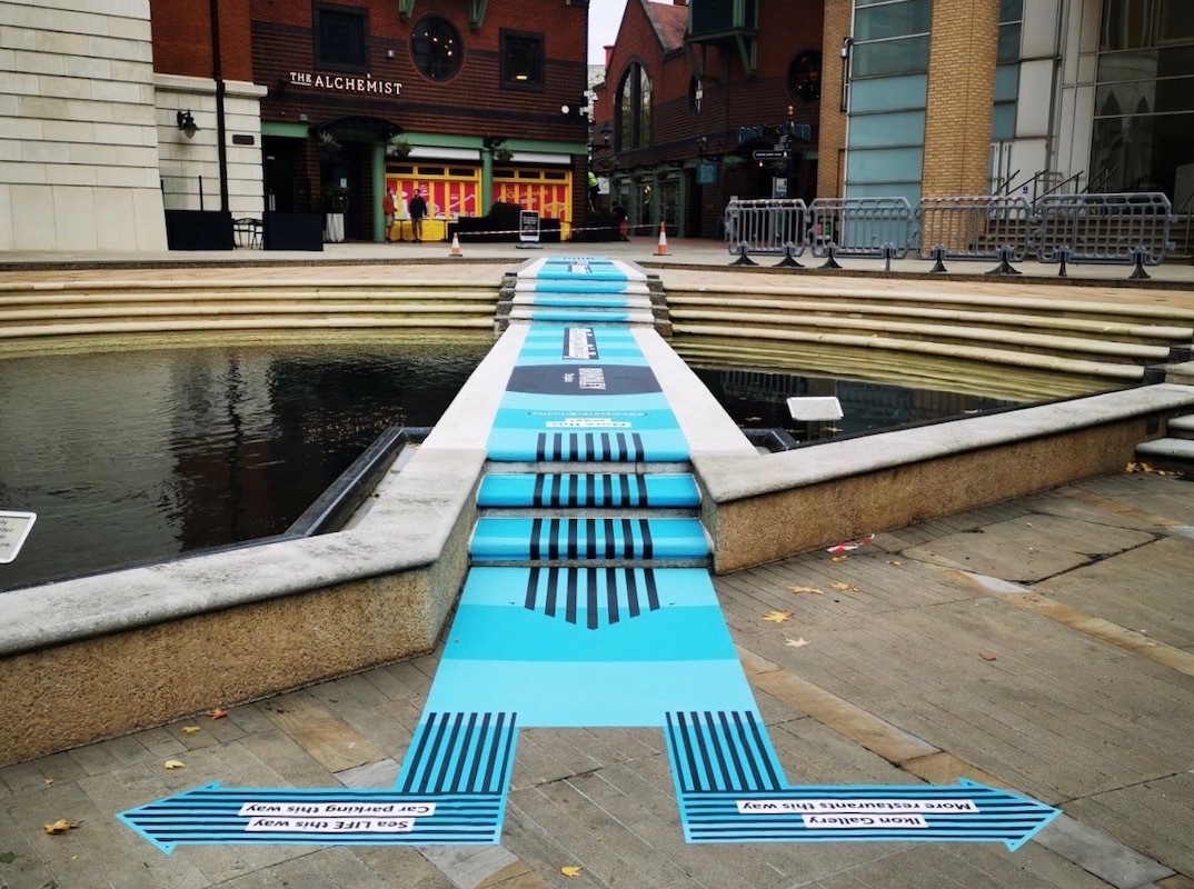 Ollywood produces directional floor graphic for Birmingham hub