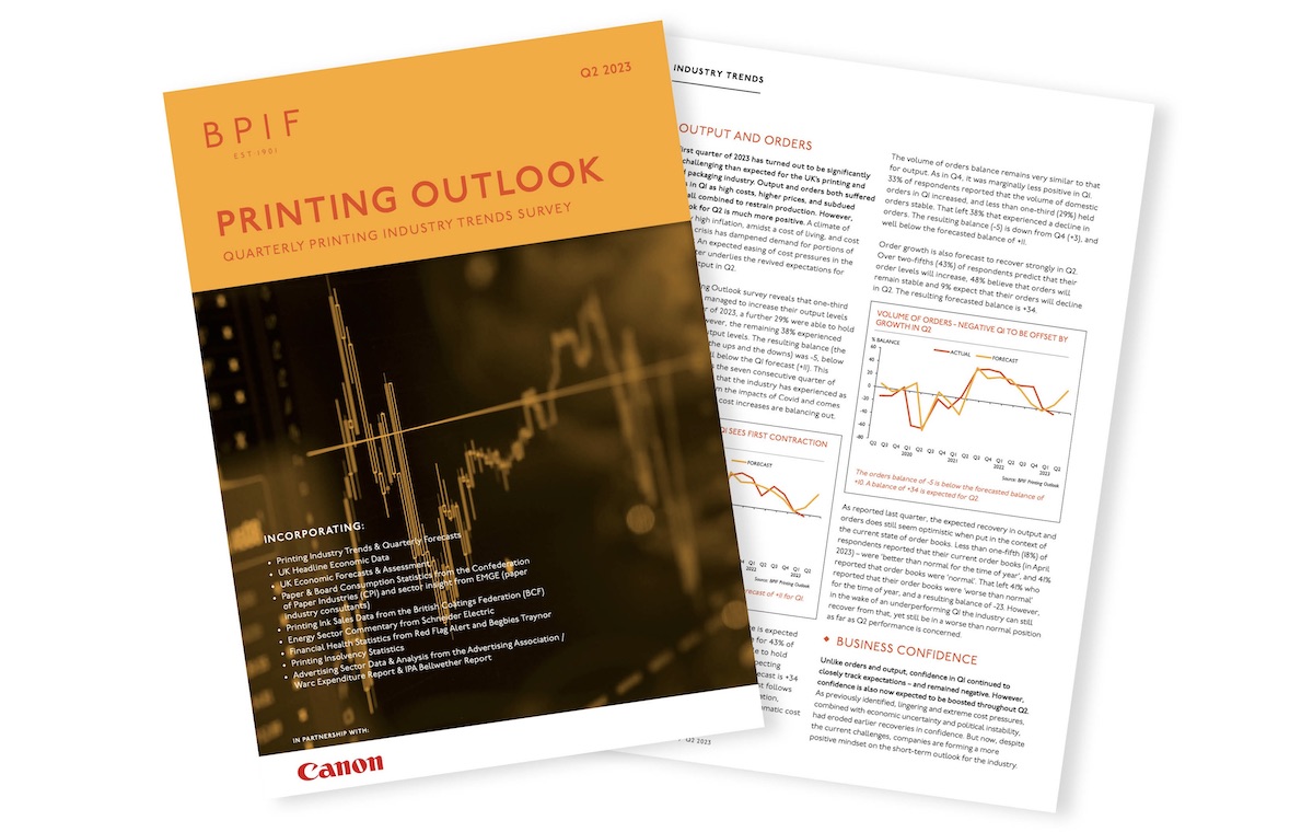 BPIF survey shows UK print industry contracted in Q1