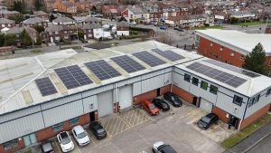 The solar panel installation at Zebra Print