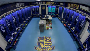Newly decorated Southend United home changing room
