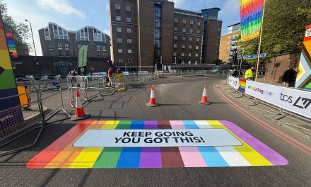 Massive creates London Marathon Rainbow Row with Alumigraphics Grip