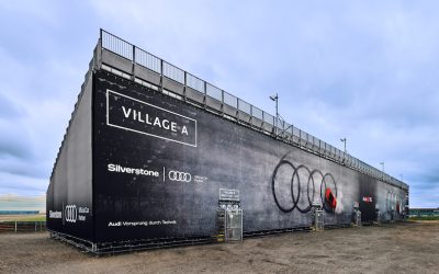 Embrace wraps grandstands at Silverstone