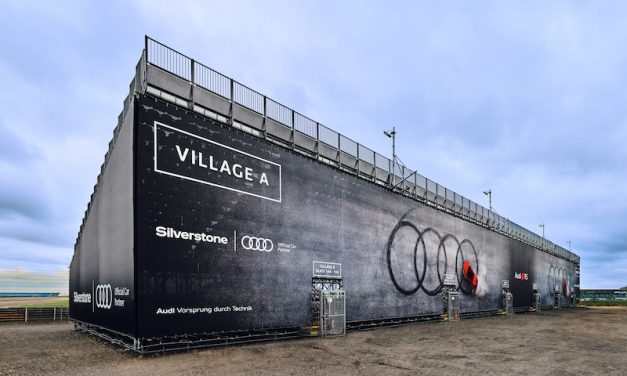 Embrace wraps grandstands at Silverstone